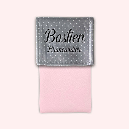 Light Grey Polka Dots Magnetic Pouch