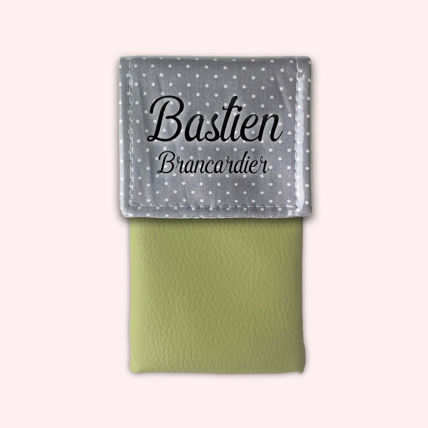 Light Grey Polka Dots Magnetic Pouch