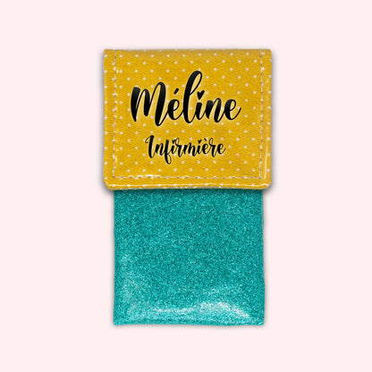 Yellow Polka Dot Magnetic Pouch