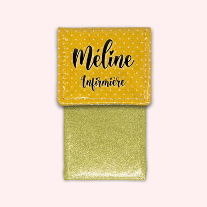 Yellow Polka Dot Magnetic Pouch