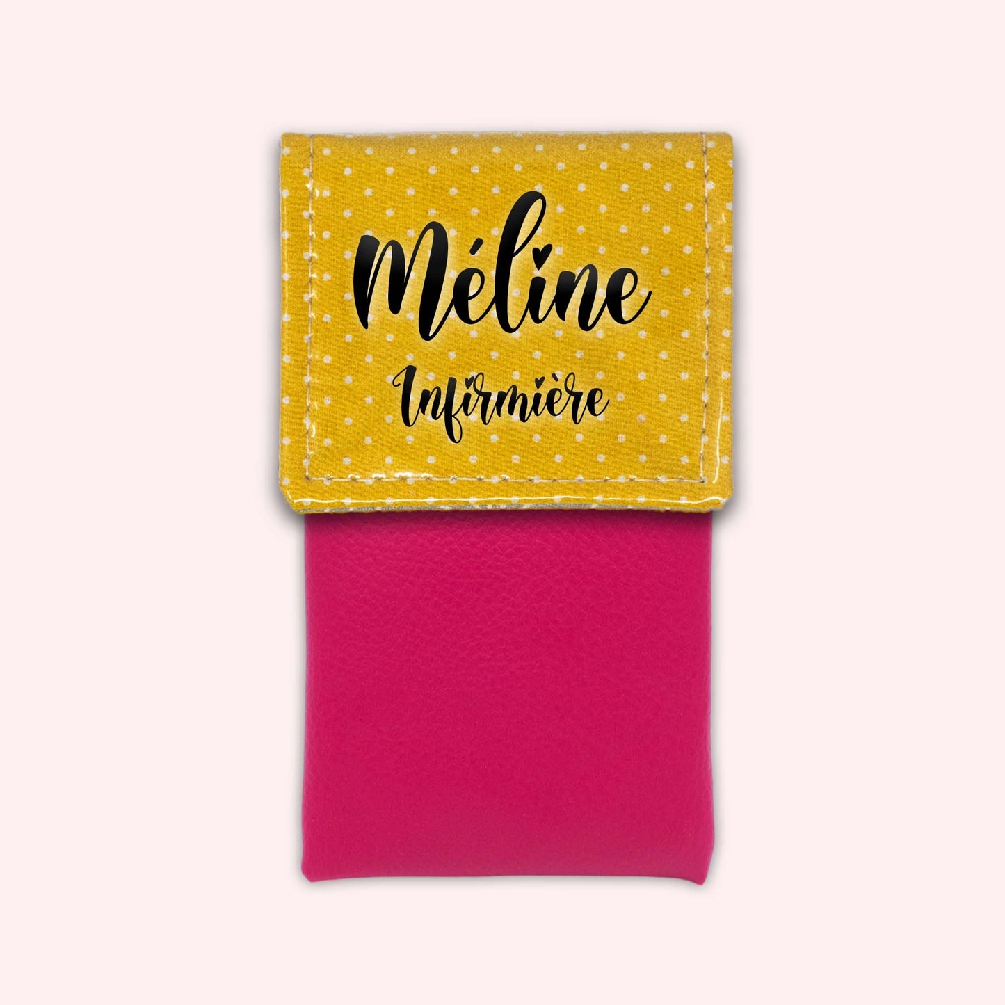 Yellow Polka Dot Magnetic Pouch