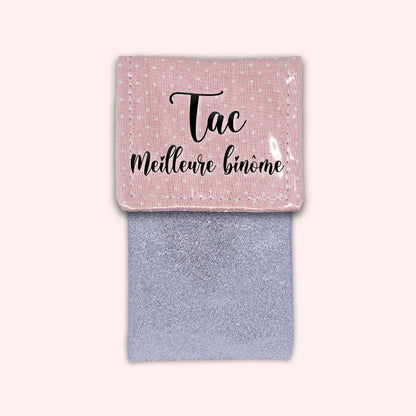 Pale Pink Polka Dots Magnetic Pouch