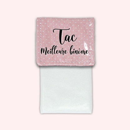 Pale Pink Polka Dots Magnetic Pouch