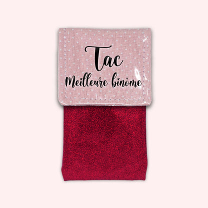 Pale Pink Polka Dots Magnetic Pouch