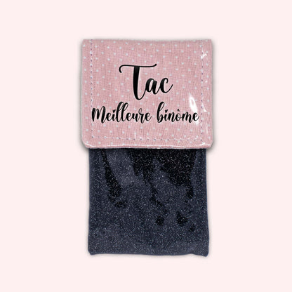 Pale Pink Polka Dots Magnetic Pouch