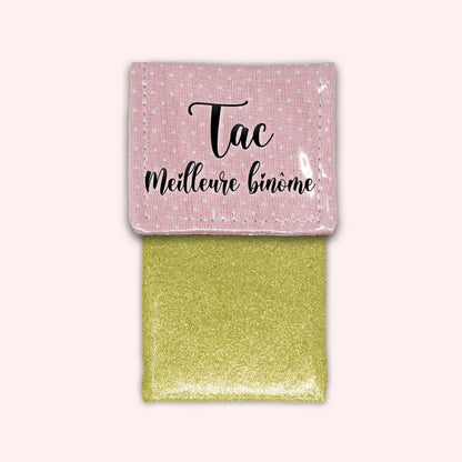Pale Pink Polka Dots Magnetic Pouch