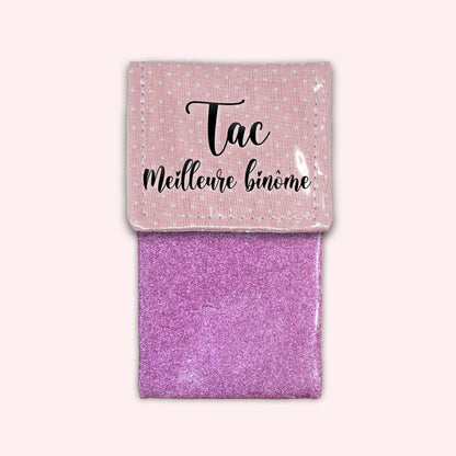 Pale Pink Polka Dots Magnetic Pouch