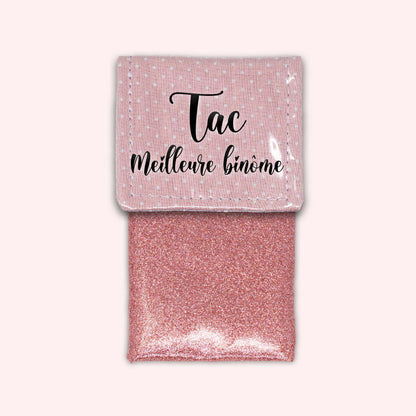 Pale Pink Polka Dots Magnetic Pouch