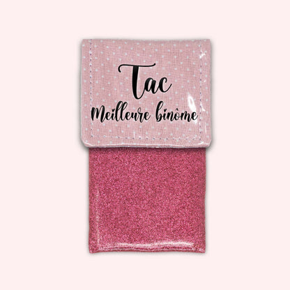Pale Pink Polka Dots Magnetic Pouch