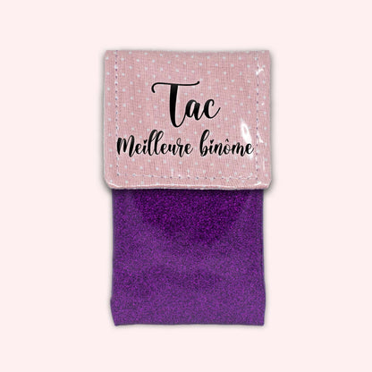 Pale Pink Polka Dots Magnetic Pouch