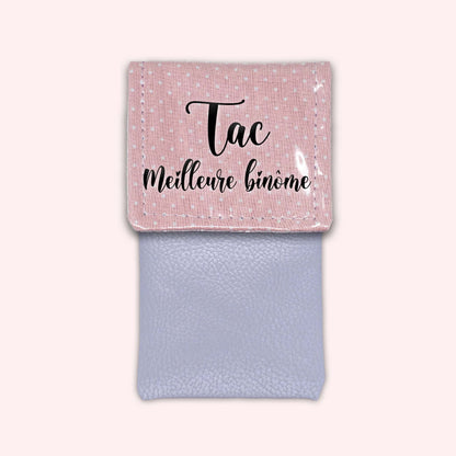 Pale Pink Polka Dots Magnetic Pouch