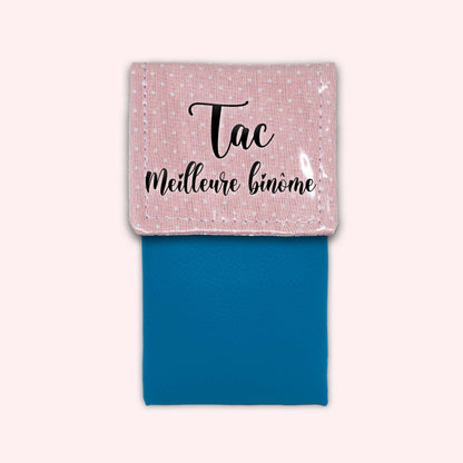 Pale Pink Polka Dots Magnetic Pouch