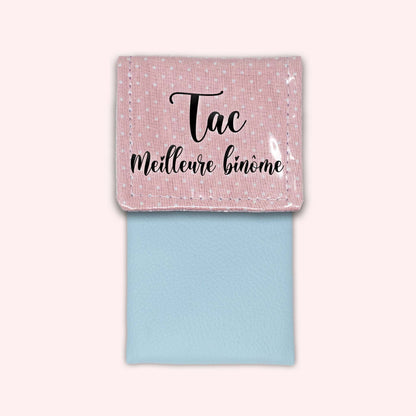 Pale Pink Polka Dots Magnetic Pouch