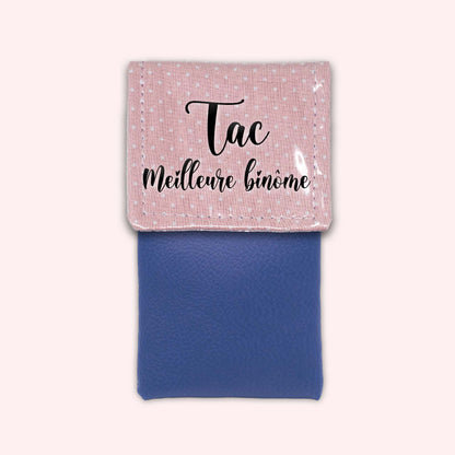 Pale Pink Polka Dots Magnetic Pouch