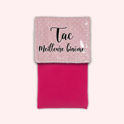 Pale Pink Polka Dots Magnetic Pouch