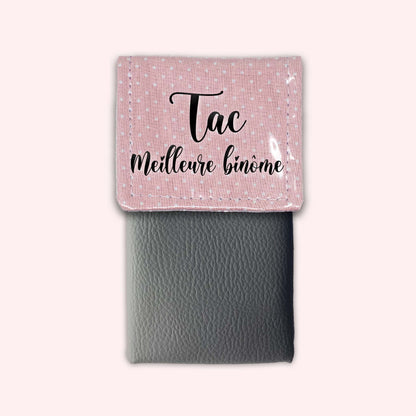 Pale Pink Polka Dots Magnetic Pouch