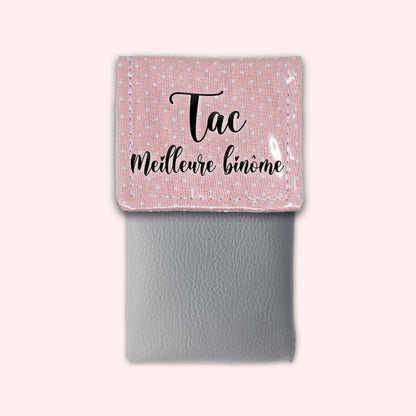 Pale Pink Polka Dots Magnetic Pouch