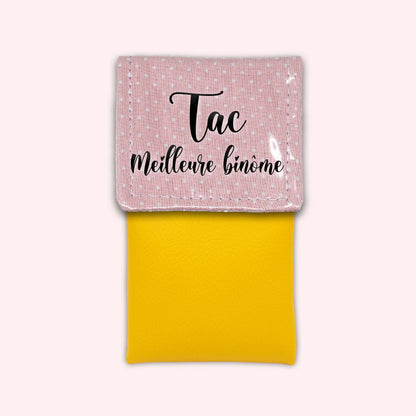 Pale Pink Polka Dots Magnetic Pouch