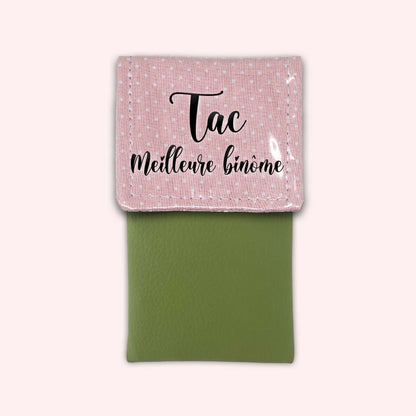 Pale Pink Polka Dots Magnetic Pouch