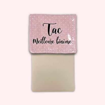Pale Pink Polka Dots Magnetic Pouch