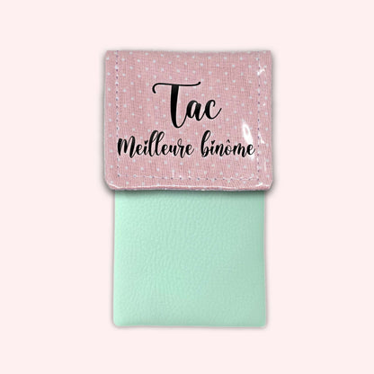 Pale Pink Polka Dots Magnetic Pouch