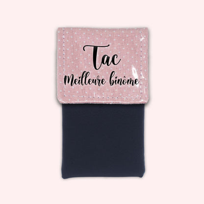 Pale Pink Polka Dots Magnetic Pouch
