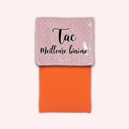 Pale Pink Polka Dots Magnetic Pouch