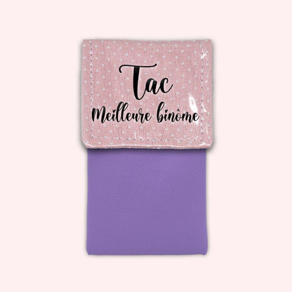 Pale Pink Polka Dots Magnetic Pouch
