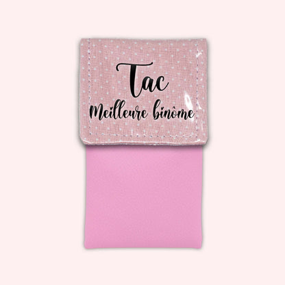 Pale Pink Polka Dots Magnetic Pouch