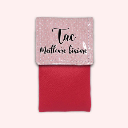 Pale Pink Polka Dots Magnetic Pouch