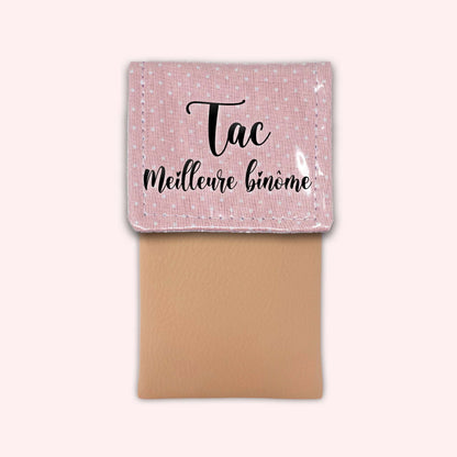 Pale Pink Polka Dots Magnetic Pouch