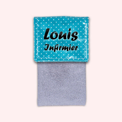 Pochette aimantée Turquoise Petits Pois