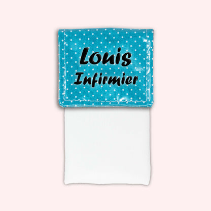 Pochette aimantée Turquoise Petits Pois