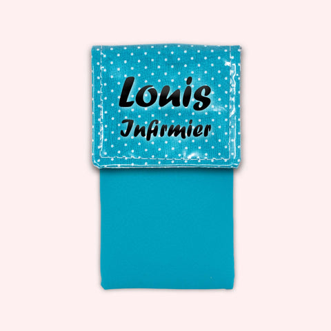 Turquoise Polka Dot Magnetic Pouch
