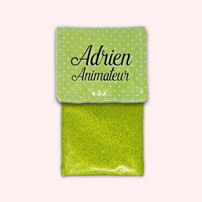 Pochette aimantée Vert Petits Pois