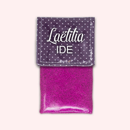 Purple Polka Dot Magnetic Pouch