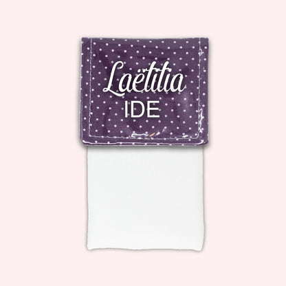 Pochette aimantée Violet Petits Pois