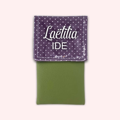 Purple Polka Dot Magnetic Pouch