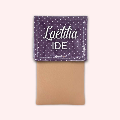 Purple Polka Dot Magnetic Pouch
