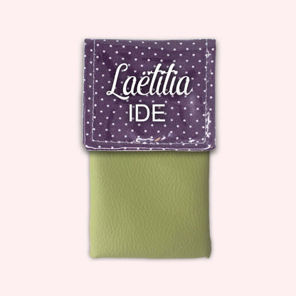 Purple Polka Dot Magnetic Pouch
