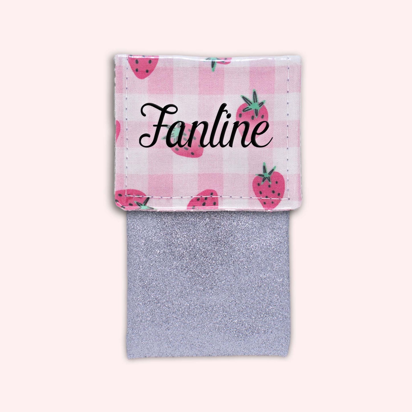 Pochette aimantée Vichy Fraise