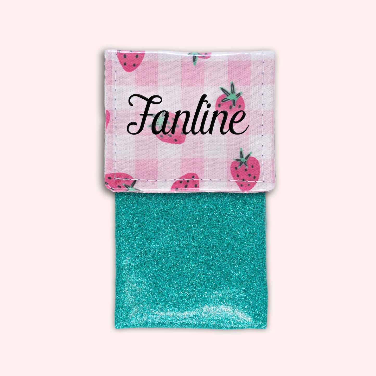 Pochette aimantée Vichy Fraise