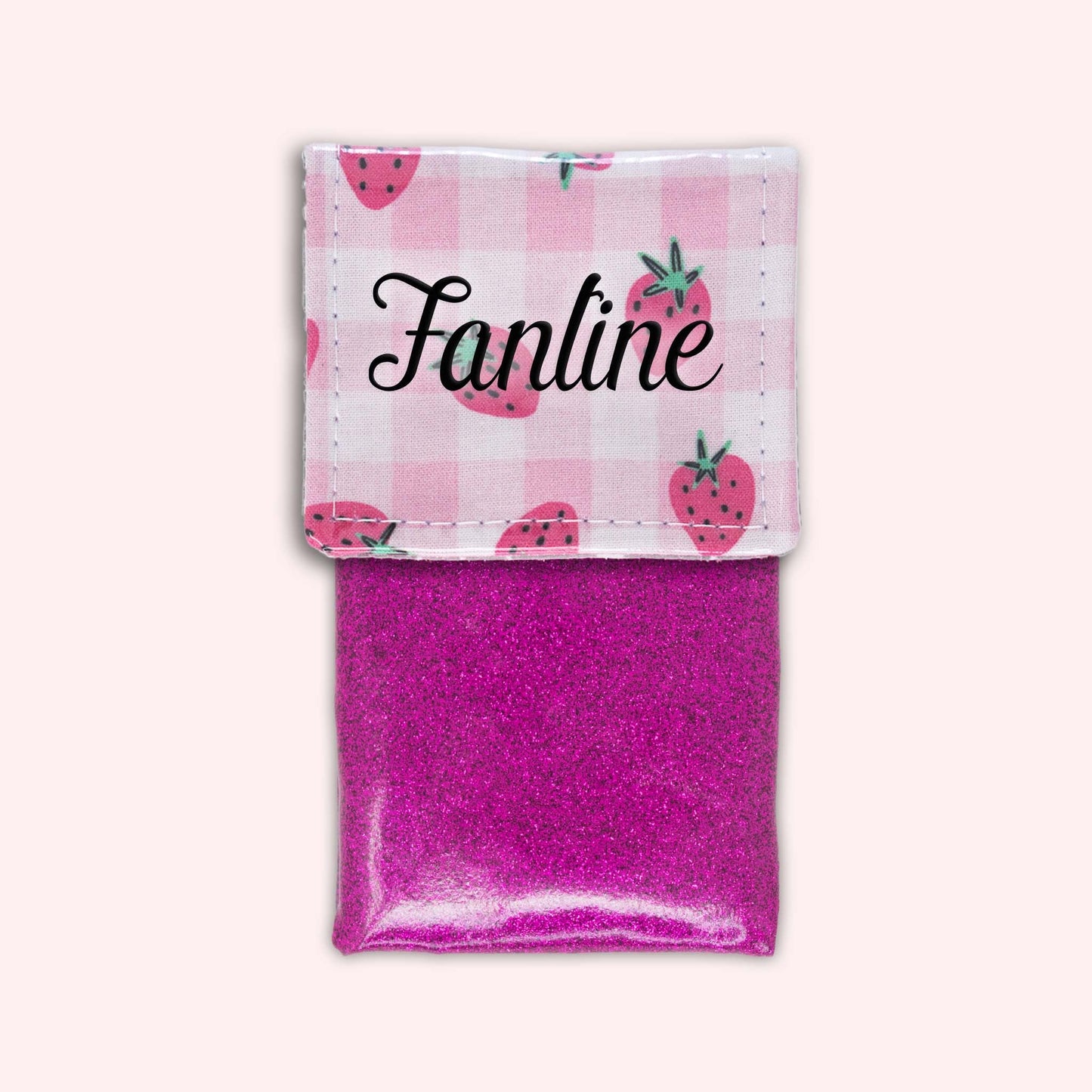 Pochette aimantée Vichy Fraise