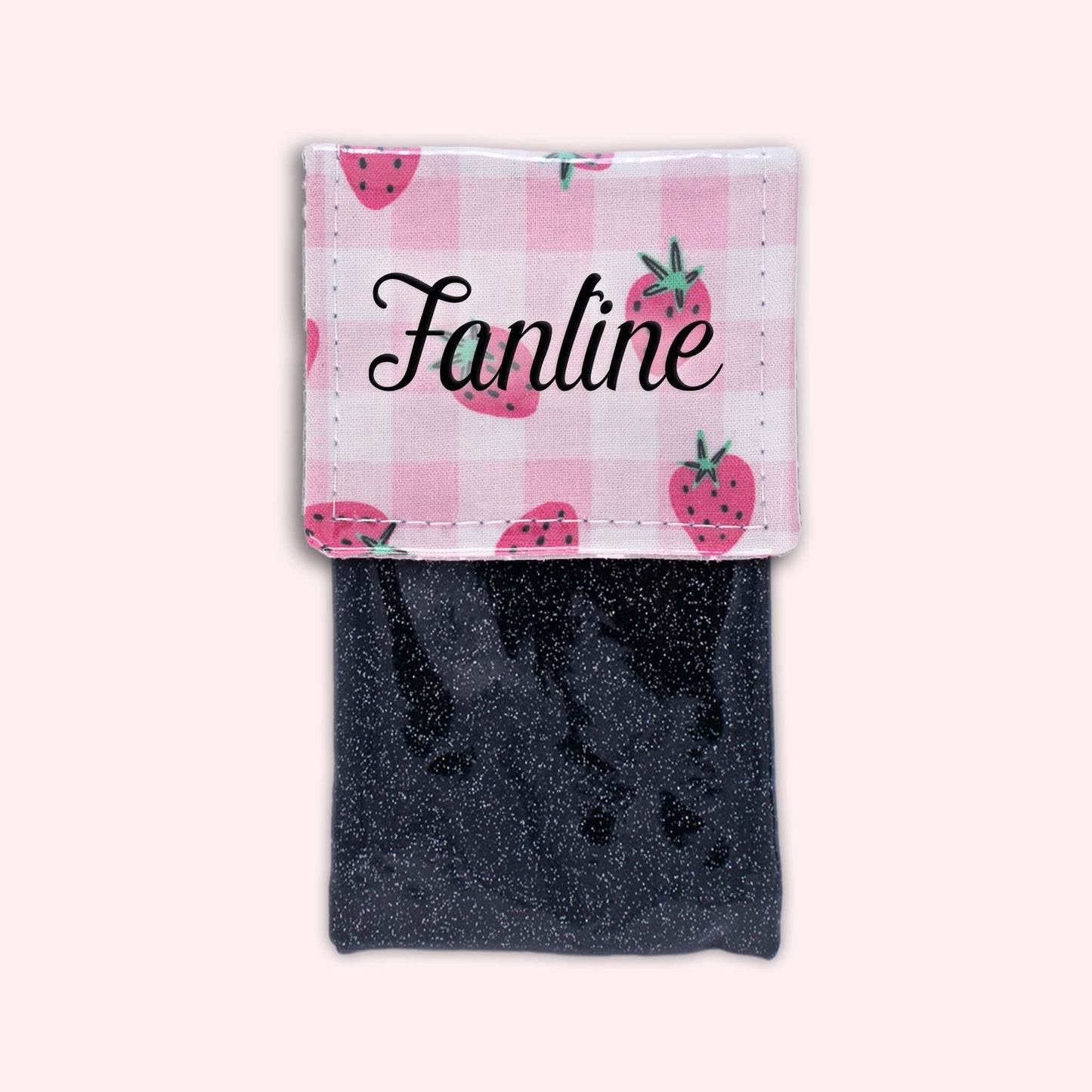 Pochette aimantée Vichy Fraise