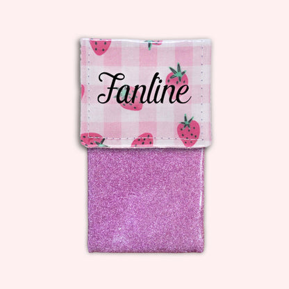 Pochette aimantée Vichy Fraise