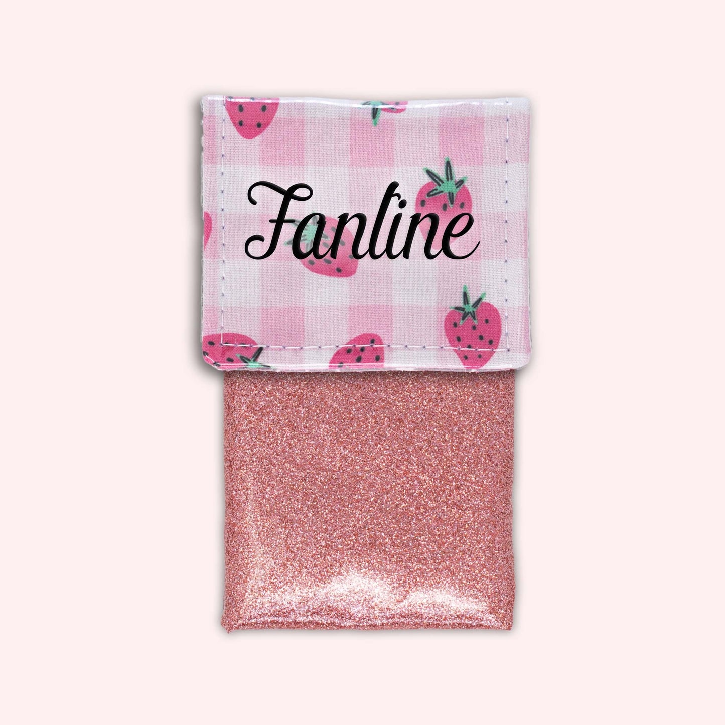 Pochette aimantée Vichy Fraise
