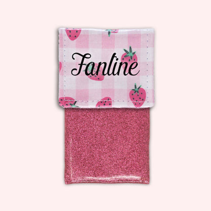 Pochette aimantée Vichy Fraise