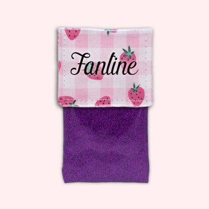Pochette aimantée Vichy Fraise