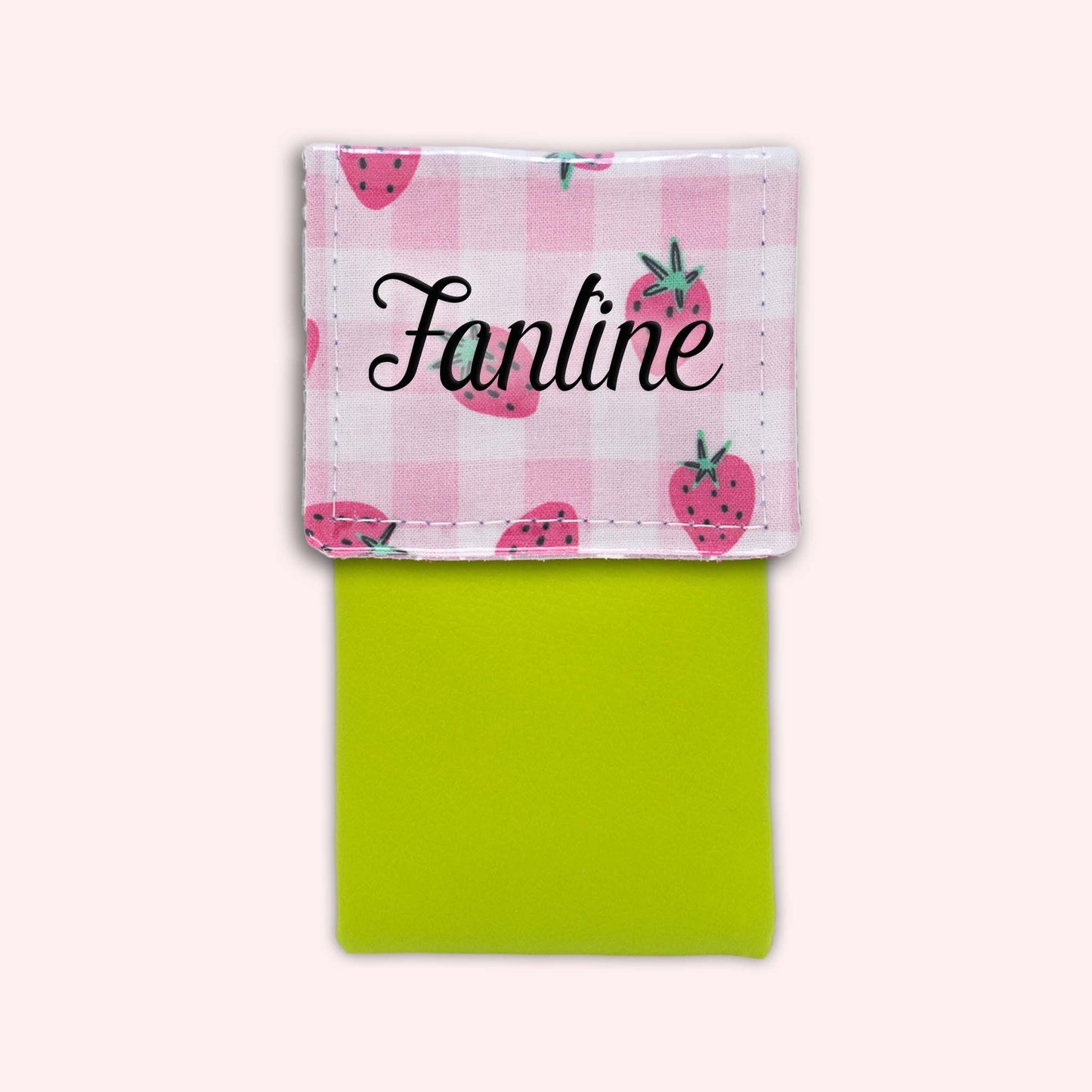 Pochette aimantée Vichy Fraise