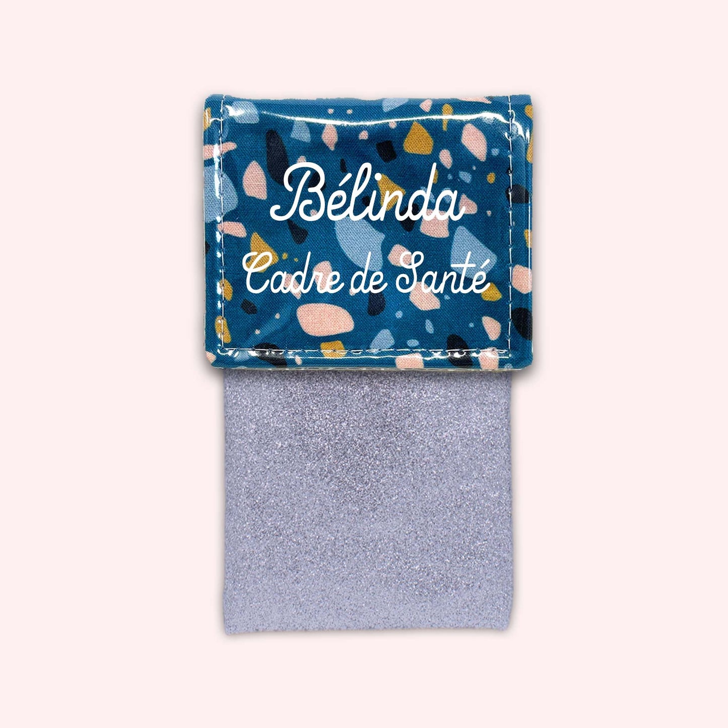 Pochette aimantée Terrazzo Bleu Canard